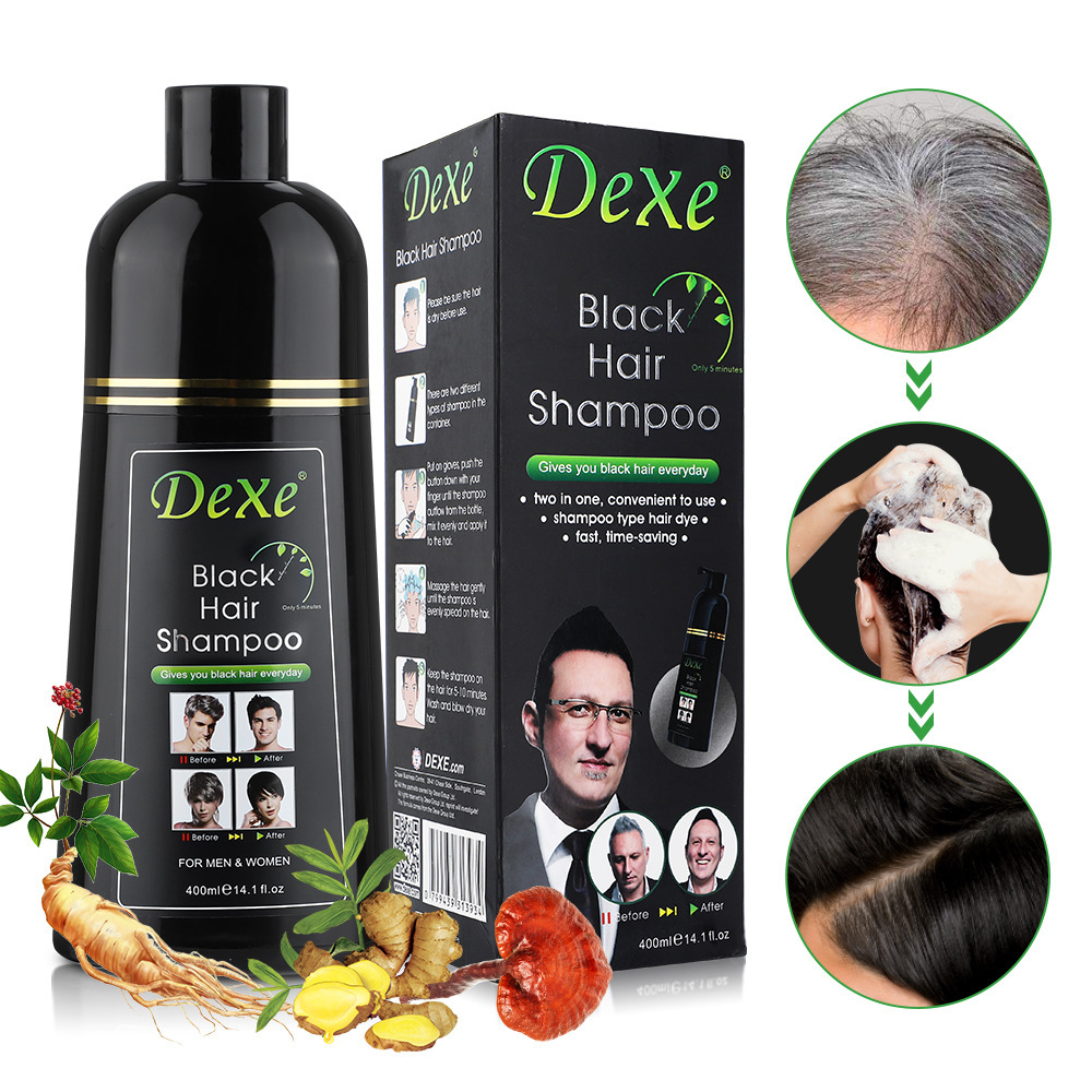 DEXE Black Hair Shampoo 400ML– চুল কালো হবে মাত্র 5 মিনিটে!